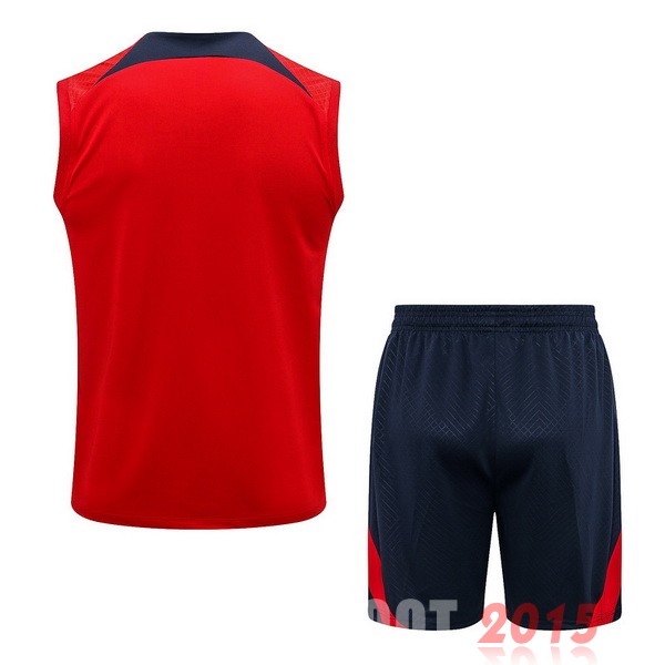 Maillot De Foot Entrainement Sans Manches Ensemble Complet Paris Saint Germain 22/23 Rouge I Bleu
