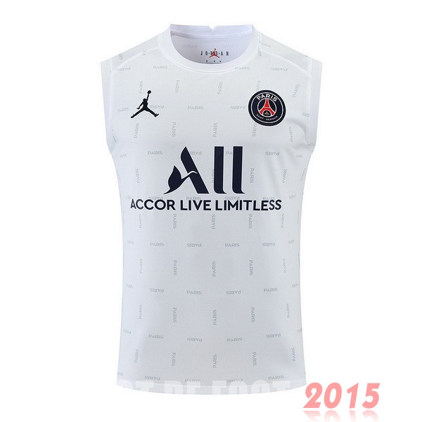 Maillot De Foot Entrainement Sans Manches Paris Saint Germain 22/23 Blanc