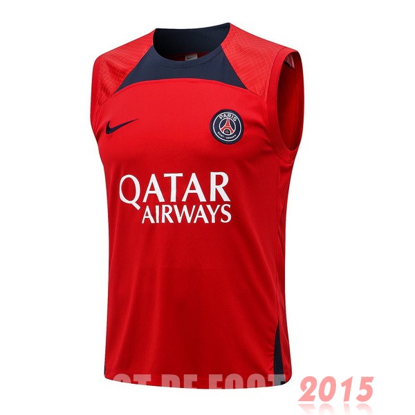 Maillot De Foot Entrainement Sans Manches Paris Saint Germain 22/23 Rouge