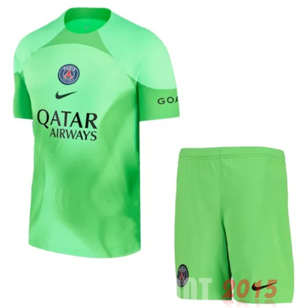 Maillot De Foot Gardien Conjunto De Enfant Paris Saint Germain 22/23 Vert