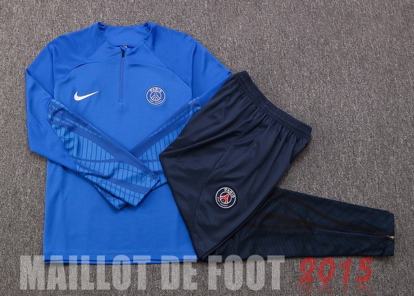Maillot De Foot Survêtements Enfant Paris Saint Germain 22/23 Bleu Noir