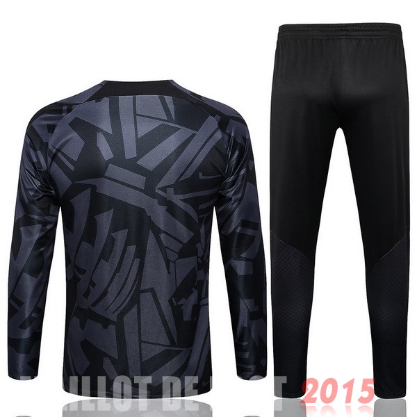 Maillot De Foot Survêtements Enfant Paris Saint Germain 22/23 Gris Noir