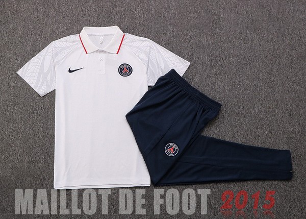 Maillot De Foot Ensemble Complet Polo Paris Saint Germain 22/23 Blanc Bleu Marine