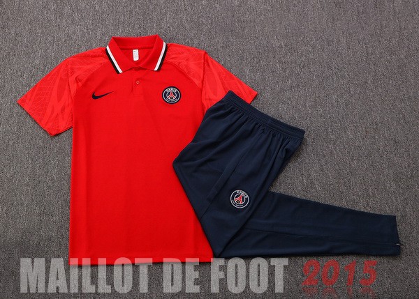 Maillot De Foot Ensemble Complet Polo Paris Saint Germain 22/23 Rouge Bleu Marine