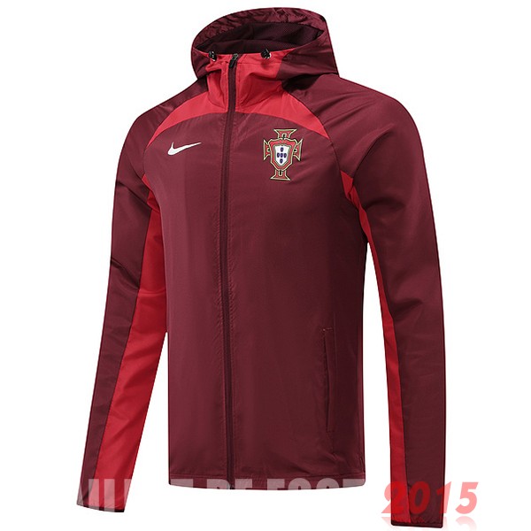 Maillot De Foot Coupe Vent Portugal 2022 Rouge