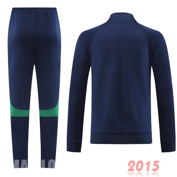 Maillot De Foot Ensemble Complet Ensemble longue fermeture éclair vêtements De Sport Portugal 2022 Bleu Rouge