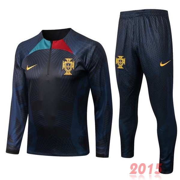 Maillot De Foot Survêtements Portugal 2022 Noir Bleu