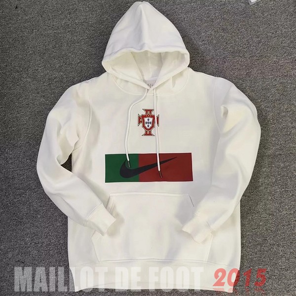 Maillot De Foot Sweats à Capuche Portugal 2022 Blanc