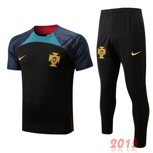 Maillot De Foot Entrainement Ensemble Complet Portugal 2022 Noir Vert