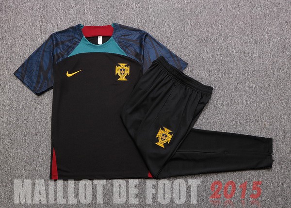Maillot De Foot Entrainement Ensemble Complet Portugal 2022 Noir Vert