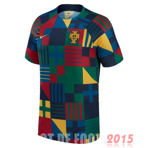 Maillot De Foot Entrainement Portugal 2022 Rouge Vert Bleu