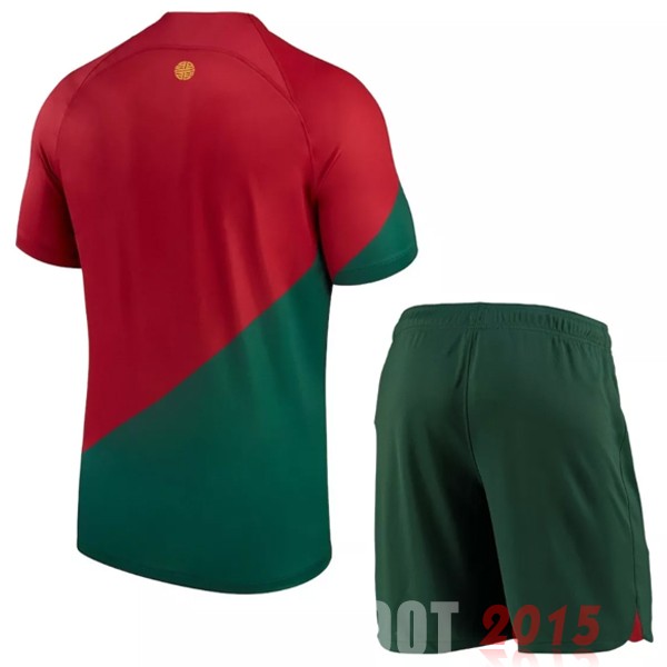 Maillot De Foot Domicile Conjunto De Enfant Portugal 2022 Rouge