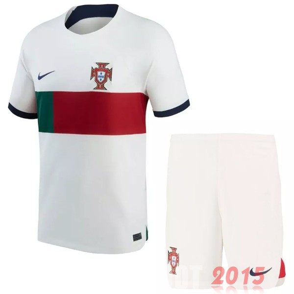 Maillot De Foot Exterieur Conjunto De Enfant Portugal 2022 Blanc