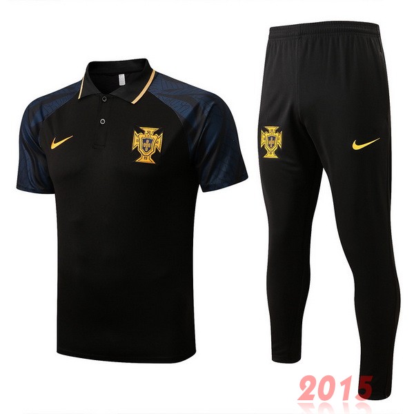 Maillot De Foot Ensemble Complet Polo Portugal 2022 Noir