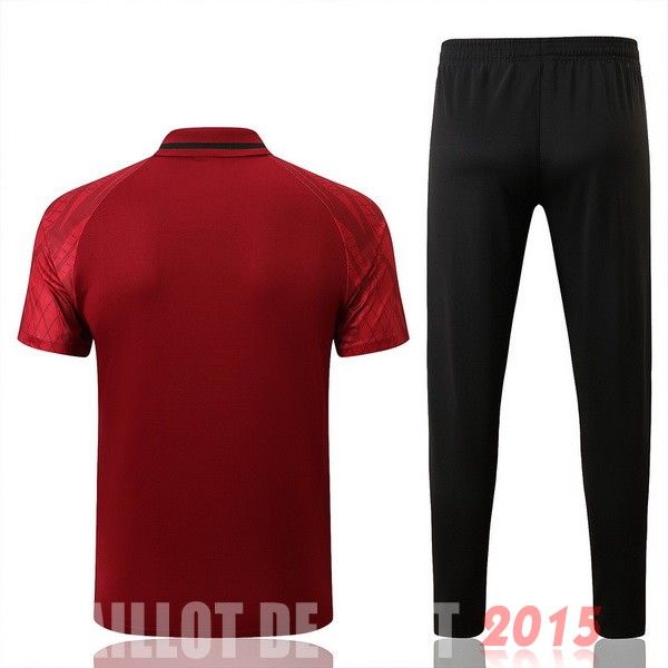 Maillot De Foot Ensemble Complet Polo Portugal 2022 Rouge Noir