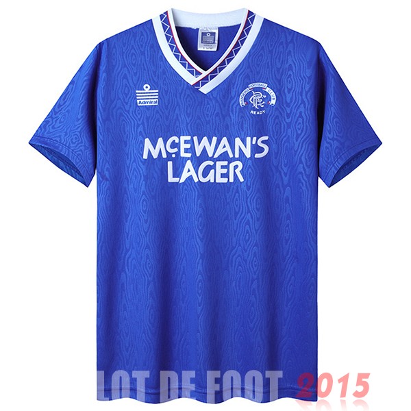 Maillot De Foot Domicile Maillot Rangers Rétro 1990 1992 Bleu