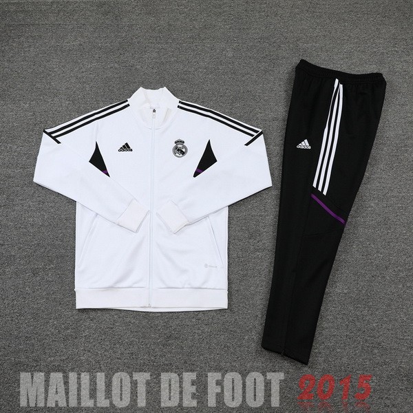 Maillot De Foot Survêtements Real Madrid 22/23 Blanc II Noir