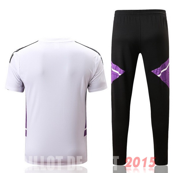 Maillot De Foot Entrainement Ensemble Complet Real Madrid 22/23 Blanc Noir Purpura