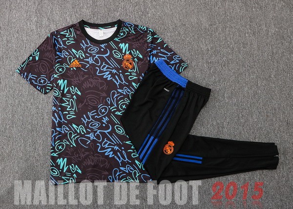 Maillot De Foot Entrainement Ensemble Complet Real Madrid 22/23 Noir I Vert