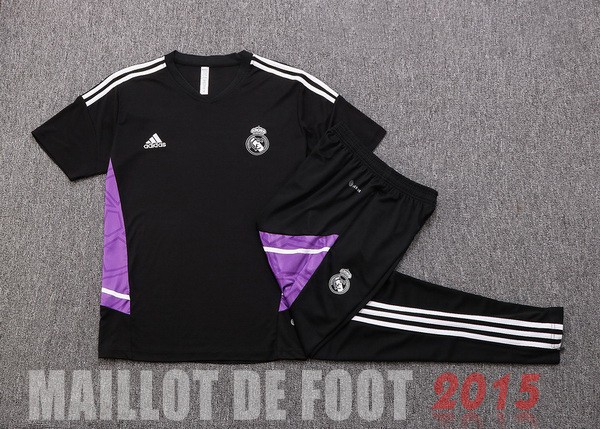 Maillot De Foot Entrainement Ensemble Complet Real Madrid 22/23 Noir Purpura Blanc