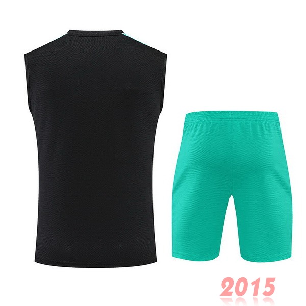 Maillot De Foot Entrainement Sans Manches Ensemble Complet Real Madrid 22/23 Noir Vert