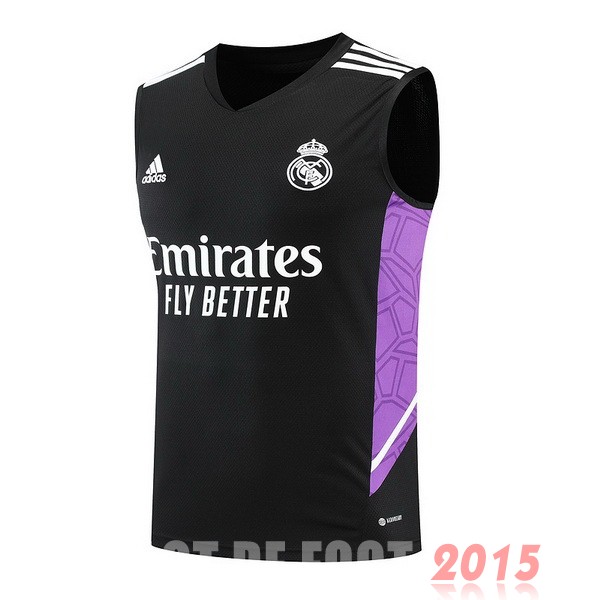 Maillot De Foot Maillot Sans Manches Real Madrid 22/23 Noir Purpura