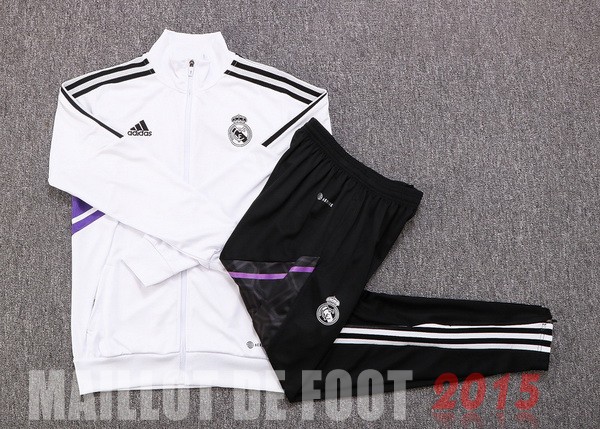 Maillot De Foot Survêtements Enfant Real Madrid 22/23 Blanc I Noir