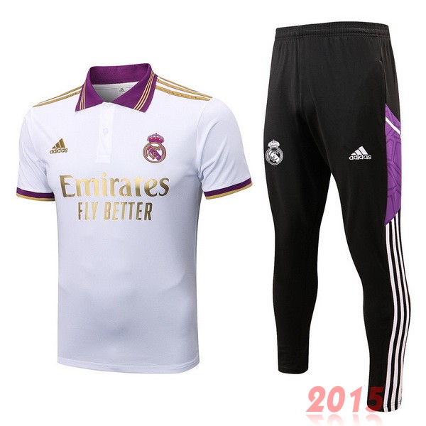 Maillot De Foot Ensemble Complet Polo Real Madrid 22/23 Blanc Purpura