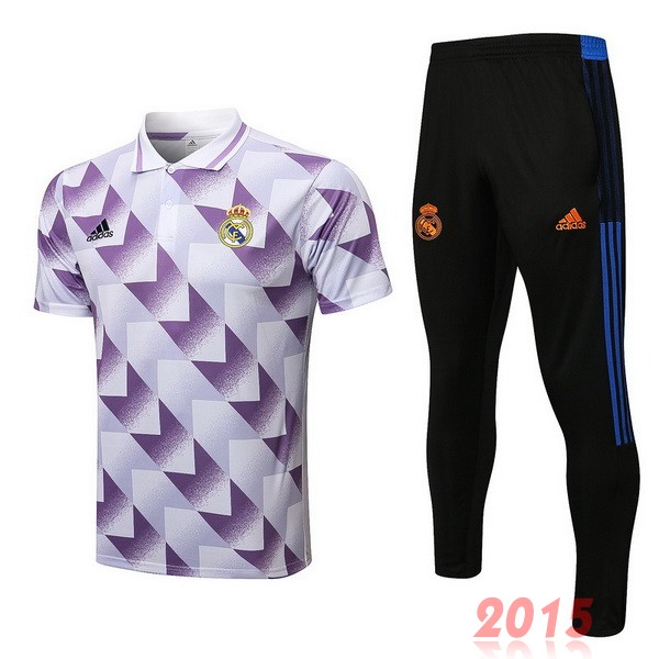 Maillot De Foot Ensemble Complet Polo Real Madrid 22/23 Purpura Blanc