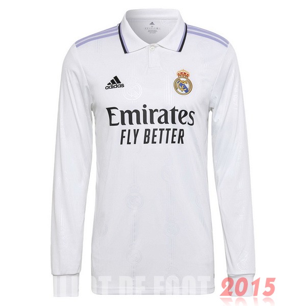 Maillot De Foot Thailande Domicile Manches Longues Real Madrid 22/23 Blanc