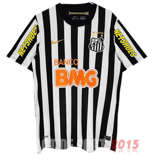 Maillot De Foot Domicile Maillot Santos Rétro 2013 Noir Blanc