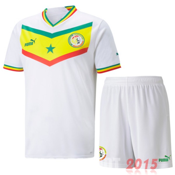 Maillot De Foot Domicile Conjunto De Enfant Sénégal 2022 Blanc