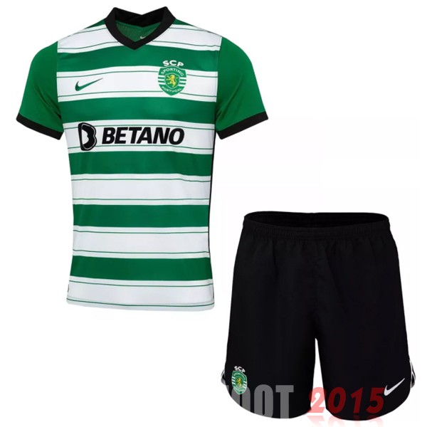 Maillot De Foot Domicile Conjunto De Enfant Lisboa 22/23 Vert