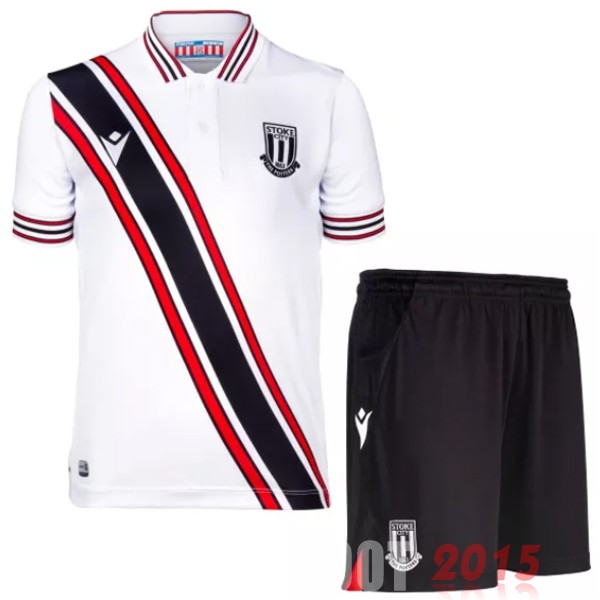 Maillot De Foot Exterieur Conjunto De Enfant Stoke City 22/23 Blanc