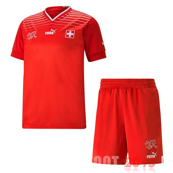 Maillot De Foot Domicile Conjunto De Enfant Suisse 2022 Rouge