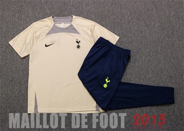 Maillot De Foot Entrainement Ensemble Complet Tottenham Hotspur 22/23 Jaune Noir