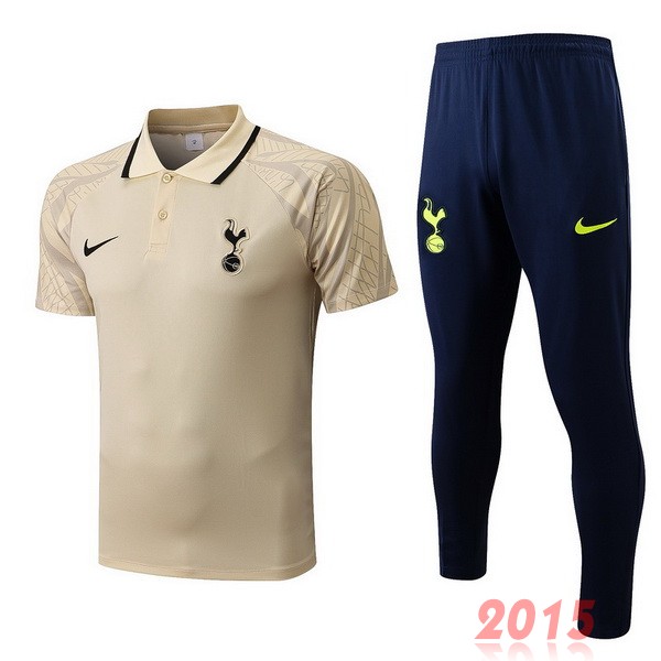 Maillot De Foot Ensemble Complet Polo Tottenham Hotspur 22/23 Jaune Noir