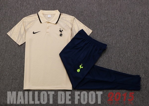 Maillot De Foot Ensemble Complet Polo Tottenham Hotspur 22/23 Jaune Noir