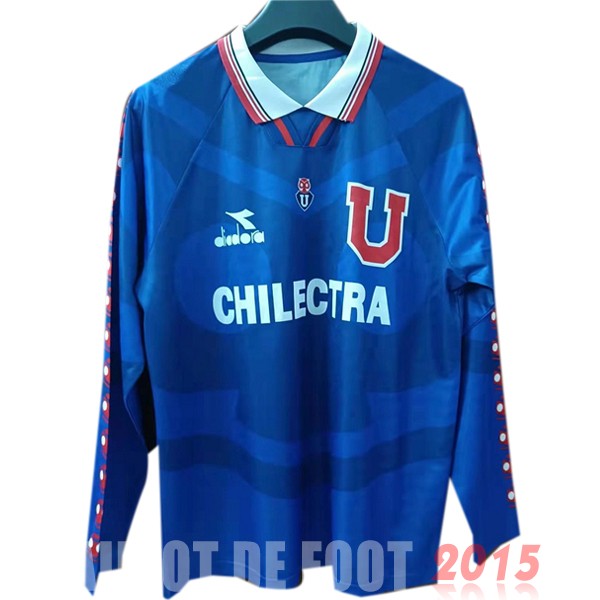 Maillot De Foot Domicile Manches Longues Universidad De Chili Rétro 1996 Bleu Maillot De Foot Domicile Manches Longues Universidad De Chili Rétro 1996 Bleu