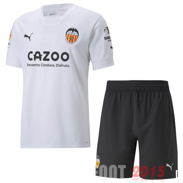 Maillot De Foot Domicile Conjunto De Enfant Valencia 22/23 Blanc