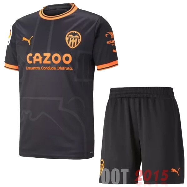 Maillot De Foot Exterieur Conjunto De Enfant Valencia 22/23 Noir