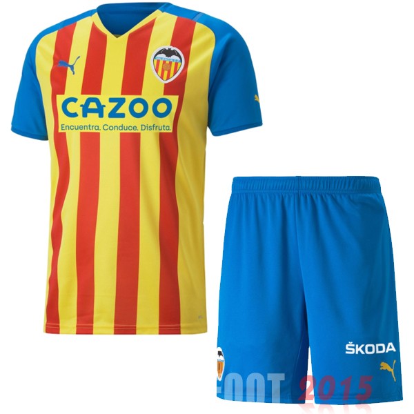 Maillot De Foot Third Conjunto De Enfant Valencia 22/23 Jaune