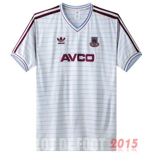 Maillot De Foot Exterieur Maillot West Ham United Rétro 1986 Blanc