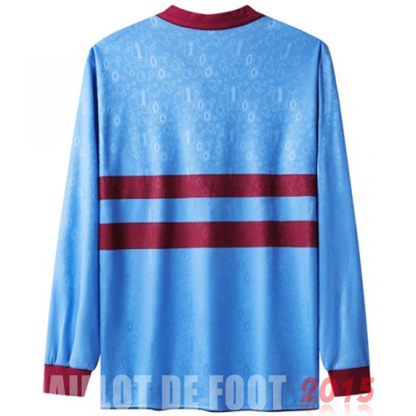 Maillot De Foot Exterieur Manches Longues West Ham United Rétro 1995 1997 Bleu