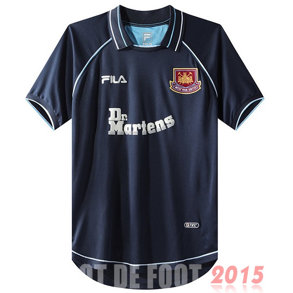 Maillot De Foot Third Maillot West Ham United Rétro 1999 2001 Noir