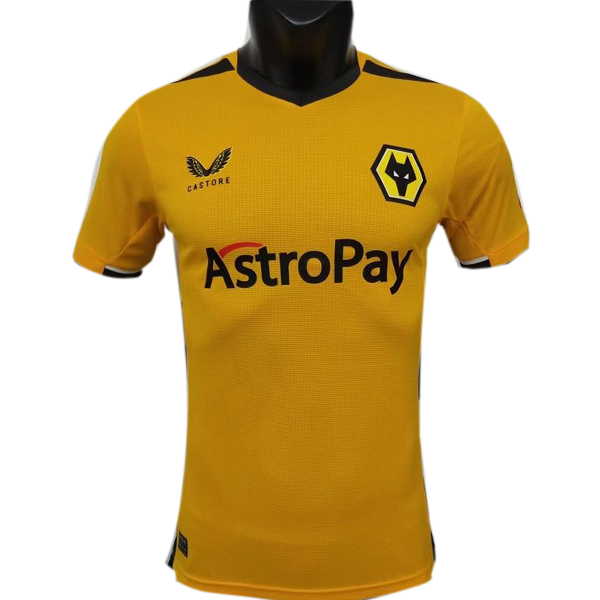 Maillot De Foot Thailande Domicile Joueurs Maillot Wolves 22/23 Jaune